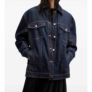 All Saints Dillan Oversized Denim Bomber Jacket